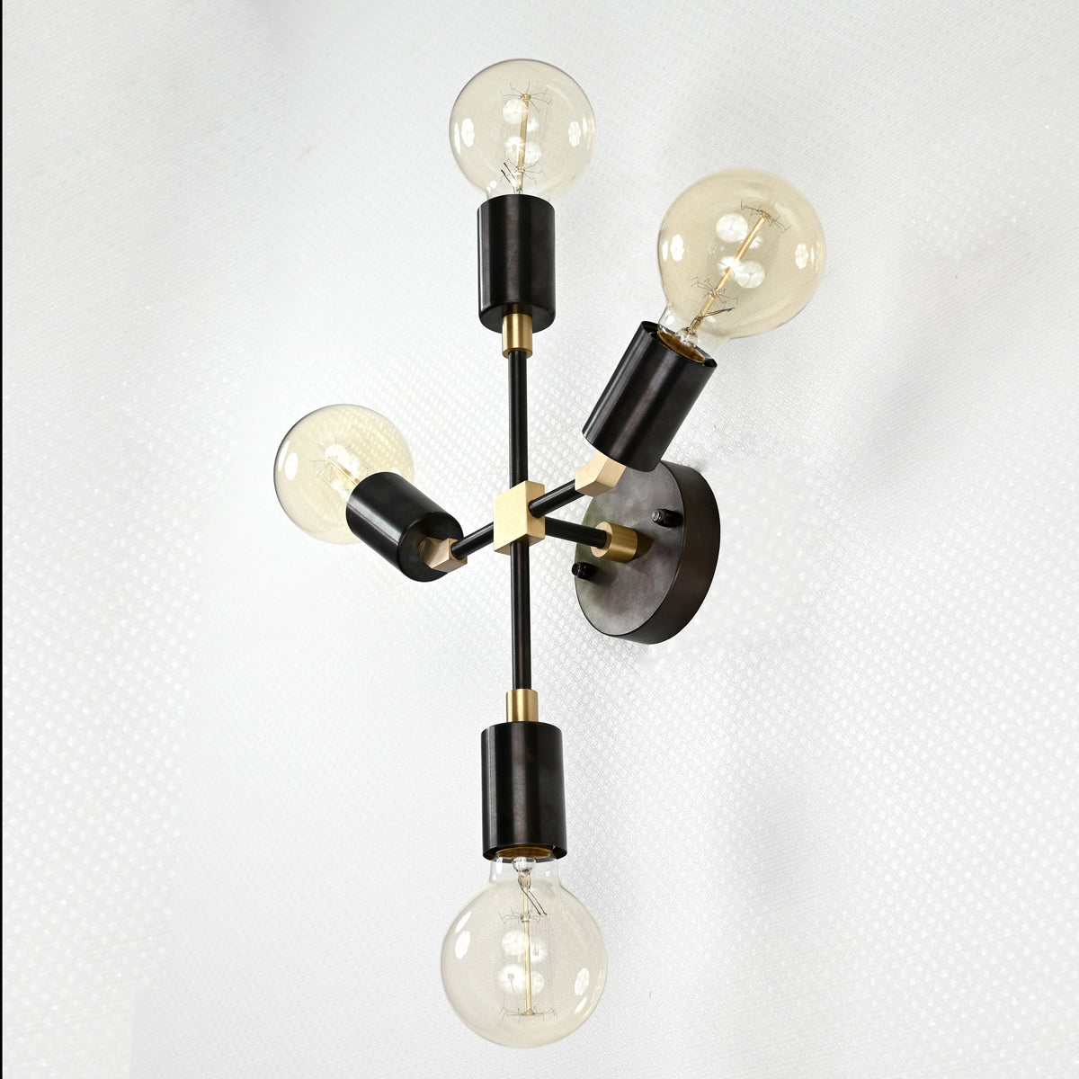 Customizable Mid-Century Modern Brass Wall Sconce | Handcrafted Industrial Design Light - 32503