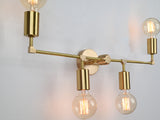 Horizontal mid-century brass wall light - Berlin Axis