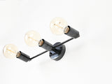 Berlin Axis mid-century brass wall sconce front view