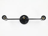 Custom finish three-light brass wall sconce