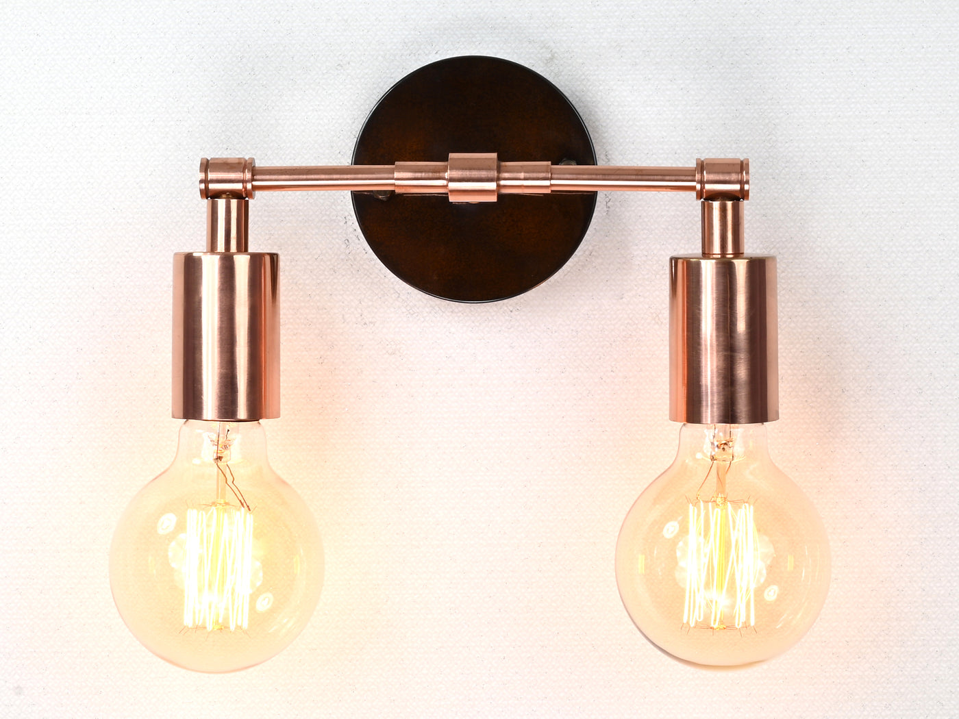 Milan Halo 2-light brass wall sconce by Brass Leaf Studio