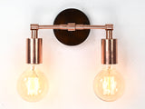 Milan Halo 2-light brass wall sconce by Brass Leaf Studio