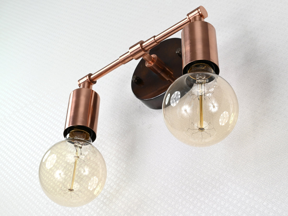 Milan Halo brass wall sconce front view