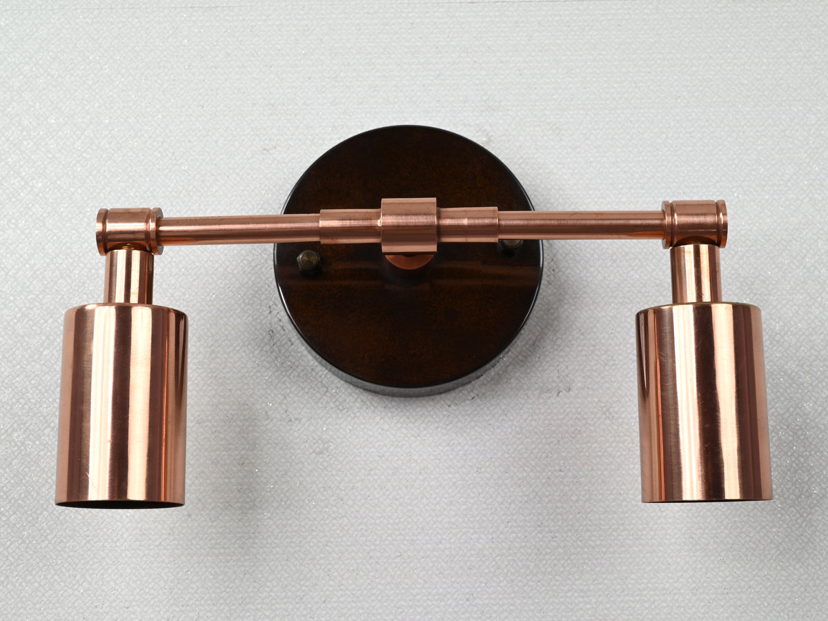 Custom finish two-light brass wall sconce