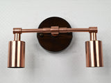 Custom finish two-light brass wall sconce