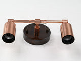 Small wall-mounted brass light with E26 bulb holders
