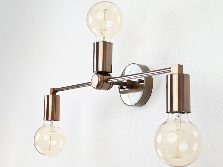 Customizable Mid-Century Brass Wall Sconce | Sleek Horizontal Design for Modern Interiors - 32516