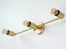 Minimalist Linear Brass Wall Sconce | Customizable Modern Accent Fixture for Contemporary Interiors - 32521