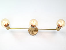 Minimalist Linear Brass Wall Sconce | Customizable Modern Accent Fixture for Contemporary Interiors - 32521