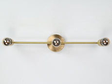 Minimalist Linear Brass Wall Sconce | Customizable Modern Accent Fixture for Contemporary Interiors - 32521