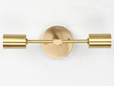 Sleek Minimal Brass Wall Sconce | Customizable Modern Accent Light Fixture for Refined Interiors - 32522