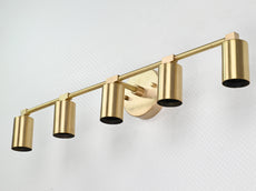 Vanity Light Fixture - Multi Lights - 5 Bulb - Mirror Light - Bathroom Light, Mid Century Light Sconce - Makeup light - Brass Wall Sconce