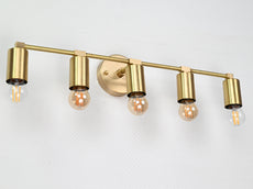 Vanity Light Fixture - Multi Lights - 5 Bulb - Mirror Light - Bathroom Light, Mid Century Light Sconce - Makeup light - Brass Wall Sconce
