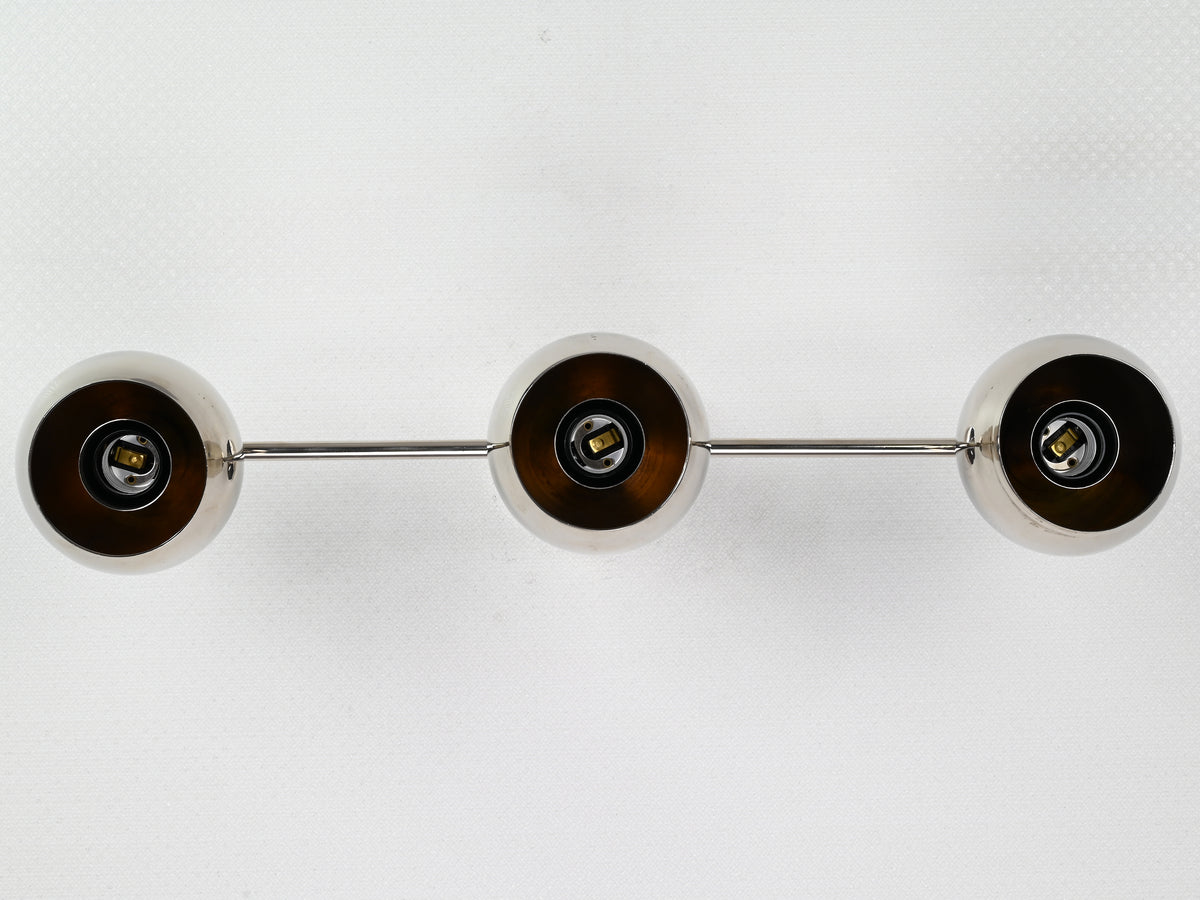 Modern Globe Brass Wall Sconce | Customizable Sleek Spherical Design Fixture for Contemporary Spaces - 32528