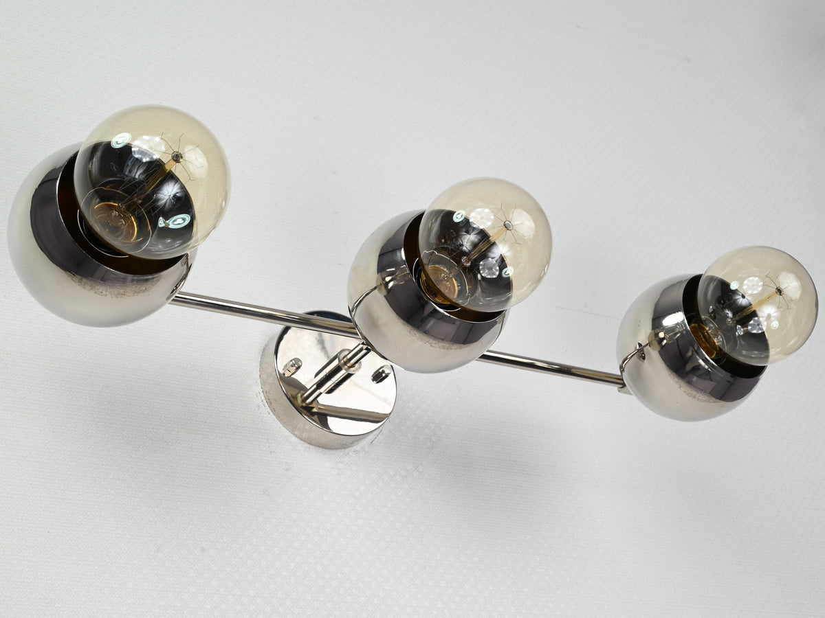 Modern Globe Brass Wall Sconce | Customizable Sleek Spherical Design Fixture for Contemporary Spaces - 32528