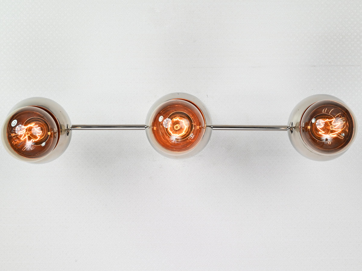 Modern Globe Brass Wall Sconce | Customizable Sleek Spherical Design Fixture for Contemporary Spaces - 32528