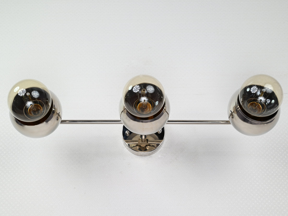 Modern Globe Brass Wall Sconce | Customizable Sleek Spherical Design Fixture for Contemporary Spaces - 32528