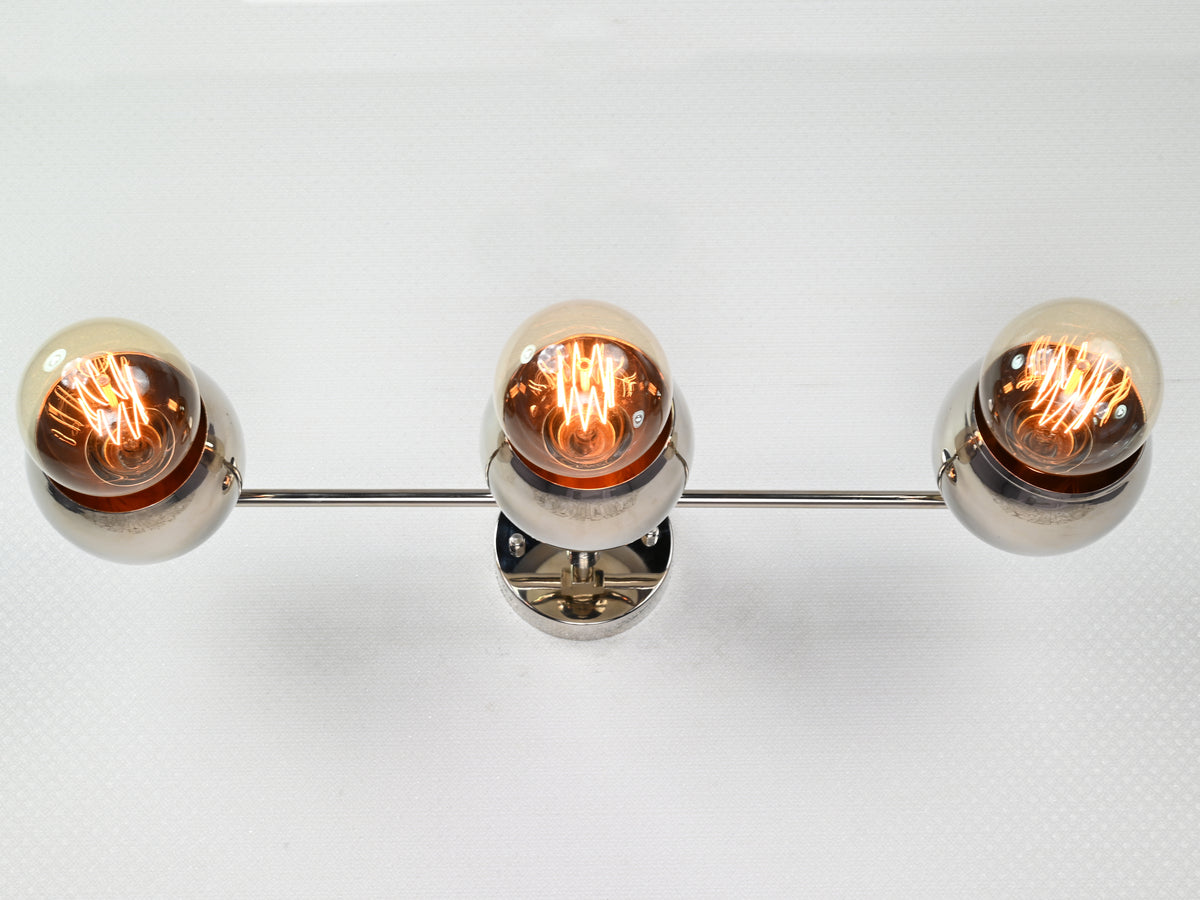 Modern Globe Brass Wall Sconce | Customizable Sleek Spherical Design Fixture for Contemporary Spaces - 32528