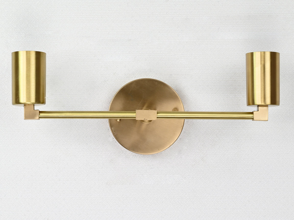 Sleek Modern Brass Wall Sconce | Customizable Minimalist Design Light Fixture for Hall or Bath - 32530