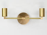 Sleek Modern Brass Wall Sconce | Customizable Minimalist Design Light Fixture for Hall or Bath - 32530