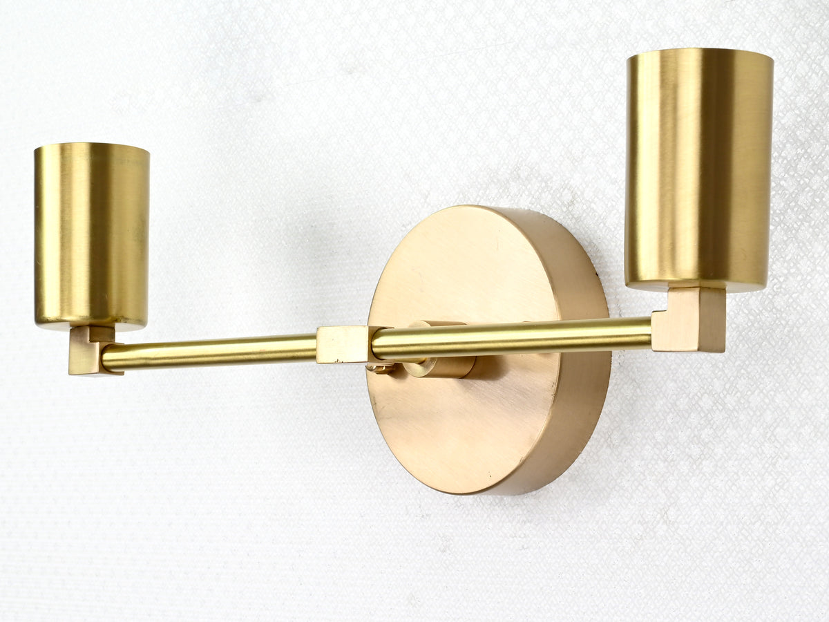 Sleek Modern Brass Wall Sconce | Customizable Minimalist Design Light Fixture for Hall or Bath - 32530