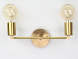Sleek Modern Brass Wall Sconce | Customizable Minimalist Design Light Fixture for Hall or Bath - 32530
