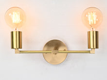 Sleek Modern Brass Wall Sconce | Customizable Minimalist Design Light Fixture for Hall or Bath - 32530