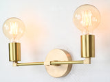 Sleek Modern Brass Wall Sconce | Customizable Minimalist Design Light Fixture for Hall or Bath - 32530