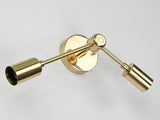 Modern Angled Brass Twin Arm Wall Sconce | Customizable Minimalist Fixture for Luxe Interiors - 32532