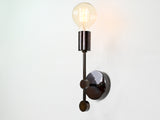 Vintage Minimalist Brass Wall Sconce | Customizable Vertical Light Fixture for Chic Interiors - 32534