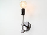 Vintage Minimalist Brass Wall Sconce | Customizable Vertical Light Fixture for Chic Interiors - 32534