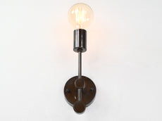 Vintage Minimalist Brass Wall Sconce | Customizable Vertical Light Fixture for Chic Interiors - 32534
