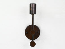 Vintage Minimalist Brass Wall Sconce | Customizable Vertical Light Fixture for Chic Interiors - 32534