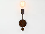 Vintage Minimalist Brass Wall Sconce | Customizable Vertical Light Fixture for Chic Interiors - 32534