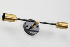 Modern Minimalist Brass Wall Sconce | Customizable Dual-Light Fixture for Contemporary Interiors - 32535