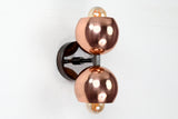 Mid-Century Globe Brass Wall Sconce | Customizable Double-Dome Fixture for Elegant Interiors - 32536