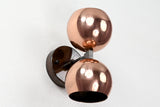 Mid-Century Globe Brass Wall Sconce | Customizable Double-Dome Fixture for Elegant Interiors - 32536