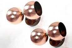 Contemporary Dual-Dome Brass Wall Sconce | Customizable Sculptural Accent for Modern Interiors - 32537
