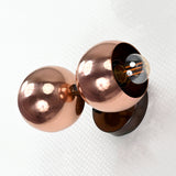 Contemporary Dual-Dome Brass Wall Sconce | Customizable Sculptural Accent for Modern Interiors - 32537