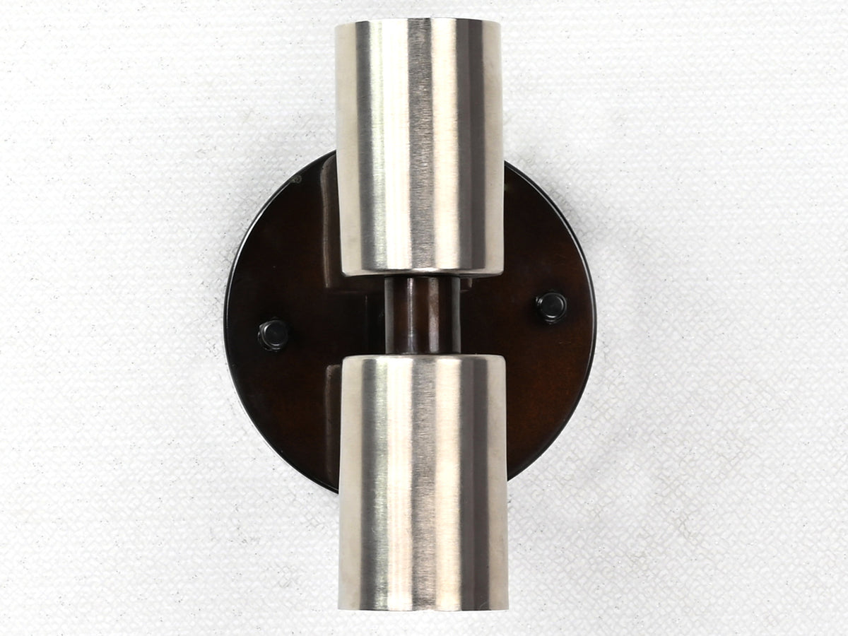 Modern Industrial Twin-Cylinder Brass Wall Sconce | Customizable Accent Lighting for Urban Décor - 32538