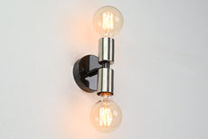 Modern Industrial Twin-Cylinder Brass Wall Sconce | Customizable Accent Lighting for Urban Décor - 32538
