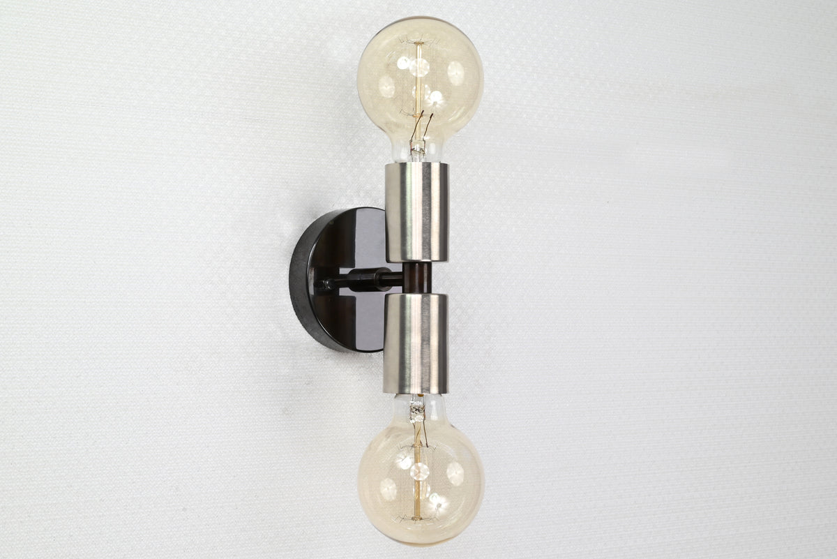 Modern Industrial Twin-Cylinder Brass Wall Sconce | Customizable Accent Lighting for Urban Décor - 32538
