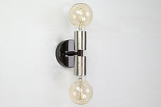 Modern Industrial Twin-Cylinder Brass Wall Sconce | Customizable Accent Lighting for Urban Décor - 32538