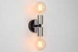 Modern Industrial Twin-Cylinder Brass Wall Sconce | Customizable Accent Lighting for Urban Décor - 32538