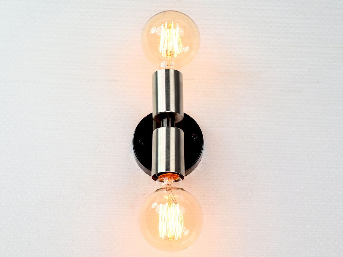 Modern Industrial Twin-Cylinder Brass Wall Sconce | Customizable Accent Lighting for Urban Décor - 32538