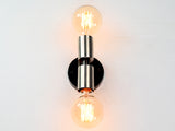 Modern Industrial Twin-Cylinder Brass Wall Sconce | Customizable Accent Lighting for Urban Décor - 32538