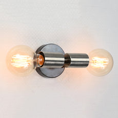 Brass Leaf Studio Wall Sconce Lamp Brushed Chrome Finish, Indoor Wall Lighting Fixture Made of Full Brass, Decorative Wall Sconce