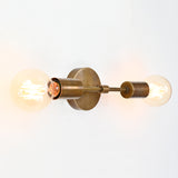 Industrial Mid-Century Brass Wall Sconce Style | Customizable Minimal Light Fixture Design - 32541