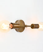 Brass Bare Bulb Wall Sconce, Brass Twin Light Wall Light - 32541