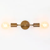 Industrial Mid-Century Brass Wall Sconce Style | Customizable Minimal Light Fixture Design - 32541